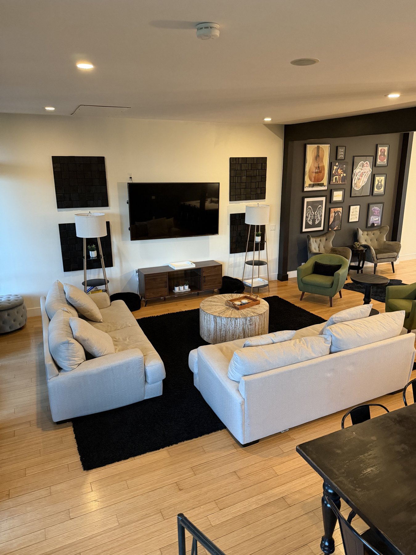 Clean Airbnb living room prepared for Nashville guests