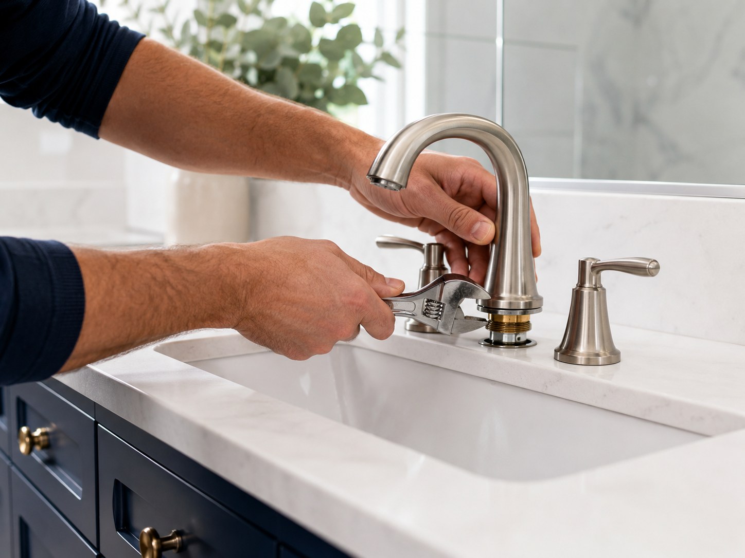 Fixture repair during basic handyman service