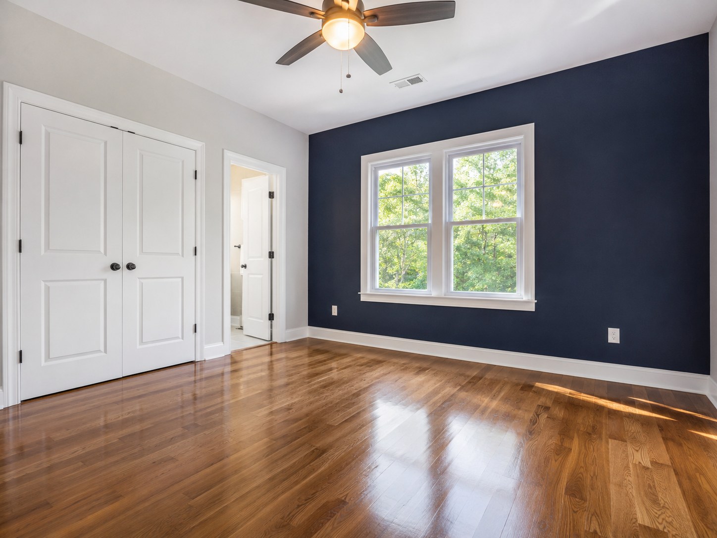 Empty room cleaned and ready after move-out service in Nashville