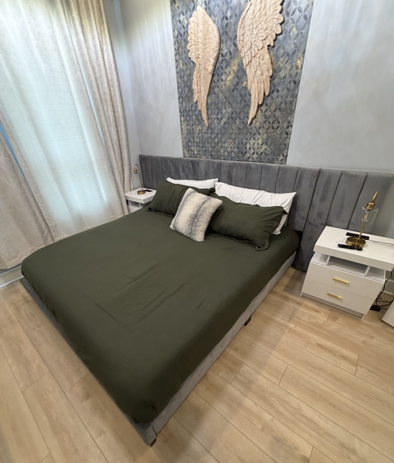 Bed made after recurring cleaning